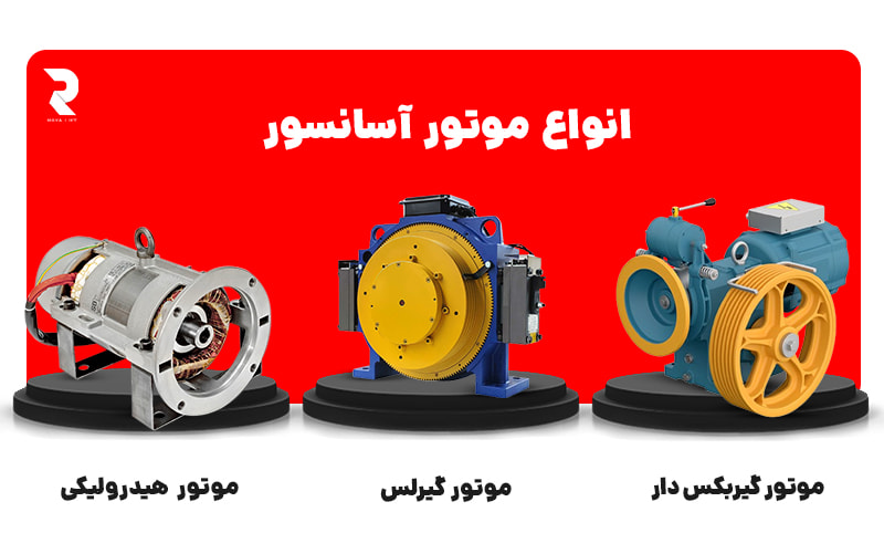 انواع موتور آسانسور