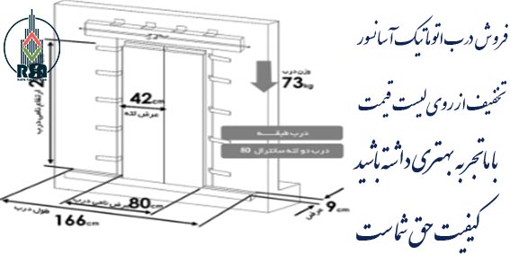 درب طبقات آسانسور یاران سایز70