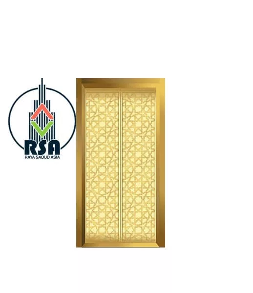 درب آسانسور طلایی