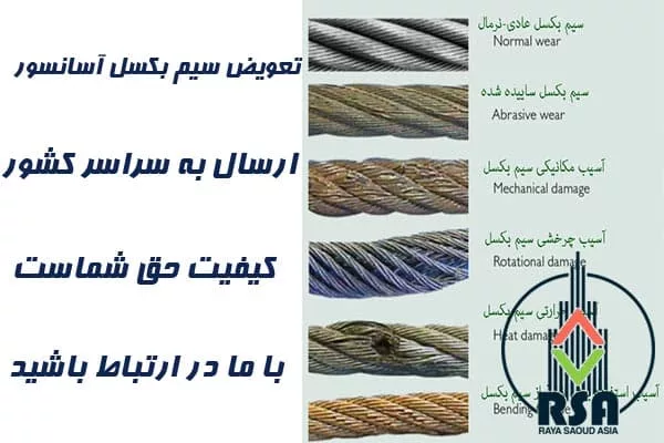 تعویض سیم بکسل آسانسور