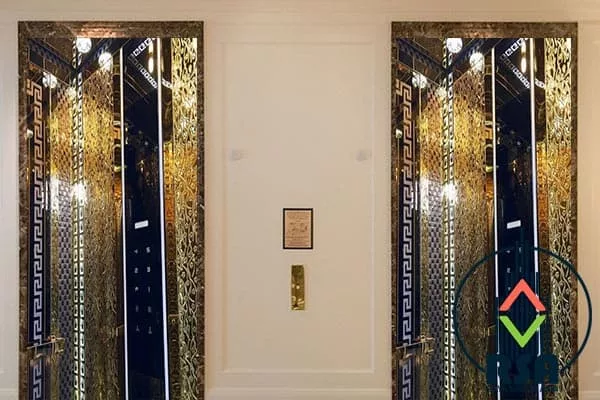 کابین استیل طلایی طرحدار کد1029