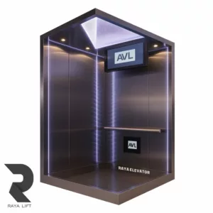 کابین آسانسور استیل خشدار دودی کد 3536