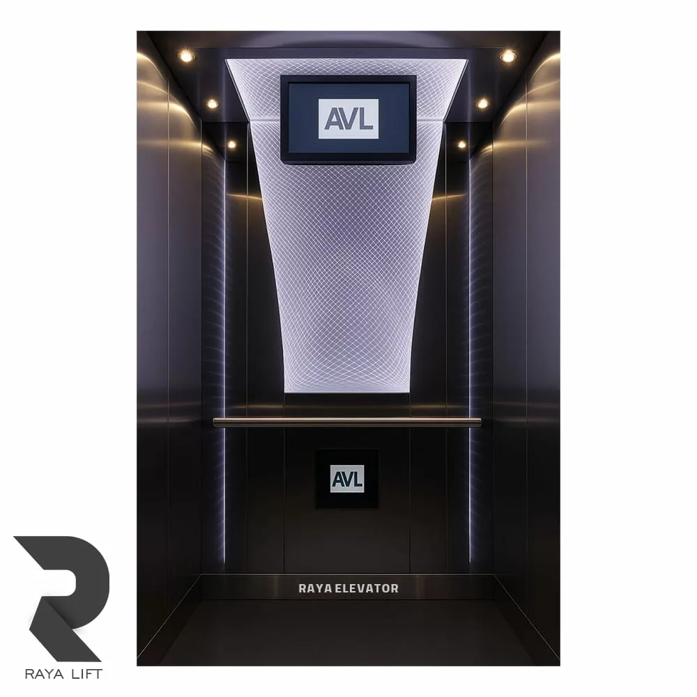 قیمت کابین آسانسور استیل خشدار دودی کد 3536