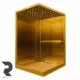 کابین آسانسور طلایی کد 3531