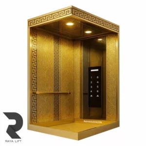 کابین استیل طلایی طرحدار کد 3528