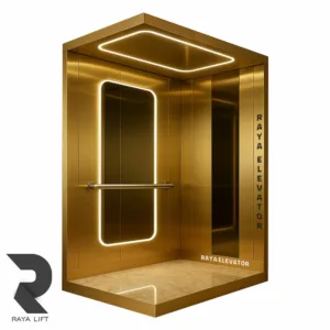 کابین آسانسور استیل کد3570 طلایی