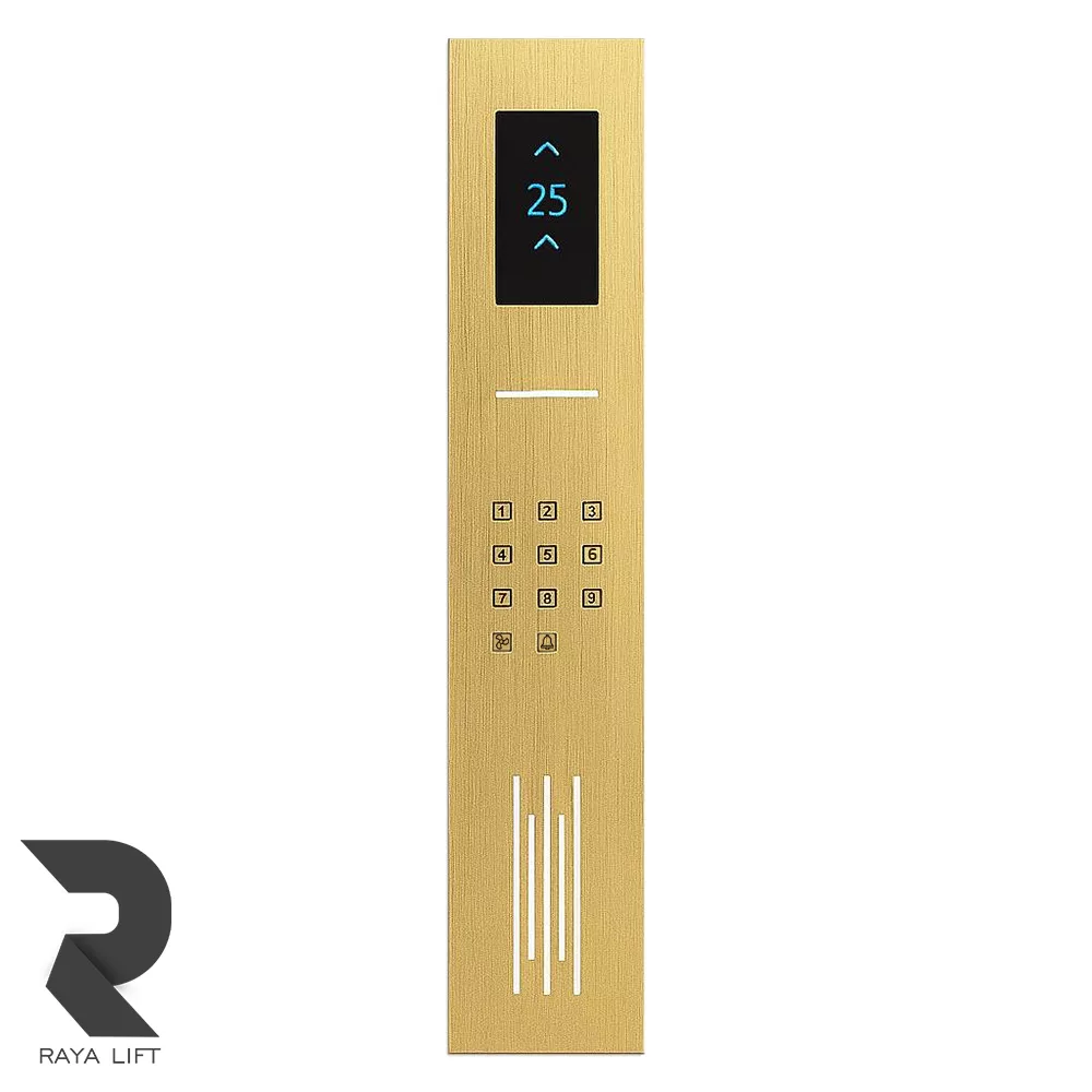شستی کابین آسانسور کد 1240 طلایی شستی کابین آسانسور کد 1240 طلایی