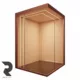کابین آسانسور طرح آرتامیس استیل خشدار رزگلد