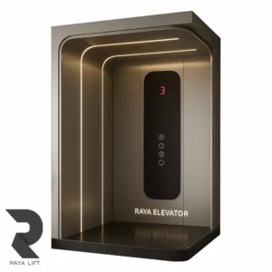 کابین آسانسور طرح آریا استیل خشدار دودی