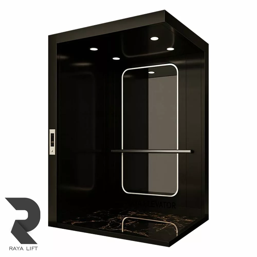 کابین آسانسور طرح امپریال تمام استیل مشکی کابین آسانسور طرح امپریال تمام استیل مشکی