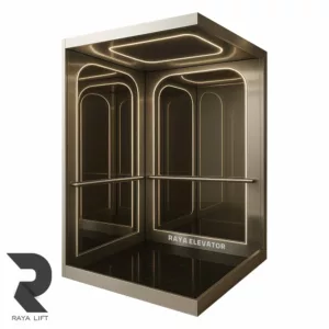 کابین آسانسور طرح اونیکس تمام استیل خاکی