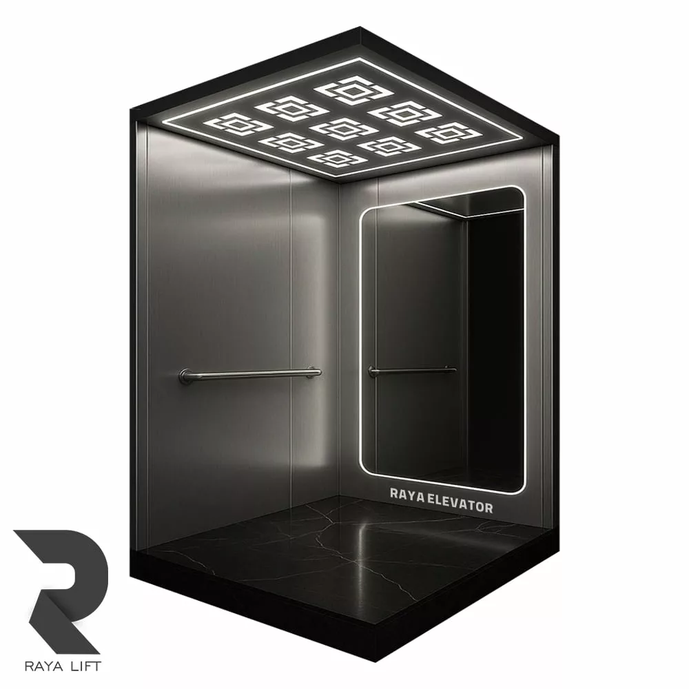 کابین آسانسور طرح ایلیا استیل خشدار سیلور کابین آسانسور طرح ایلیا استیل خشدار سیلور