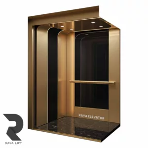 کابین آسانسور طرح دارکو استیل خشدار صحرایی