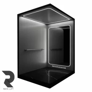 کابین آسانسور طرح زرین استیل خشدار دودی