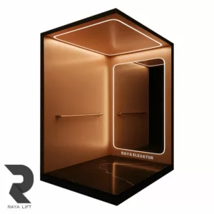 کابین آسانسور طرح زرین استیل خشدار شامپاینی