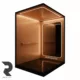 کابین آسانسور طرح زرین استیل خشدار شامپاینی