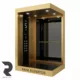 کابین آسانسور طرح سایا استیل خشدار طلایی