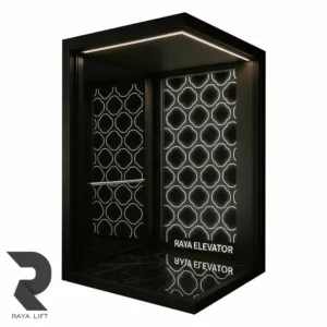 کابین آسانسور طرح ولورین استیل خشدار بلک