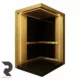 کابین آسانسور طرح ویستا استیل خشدار طلایی