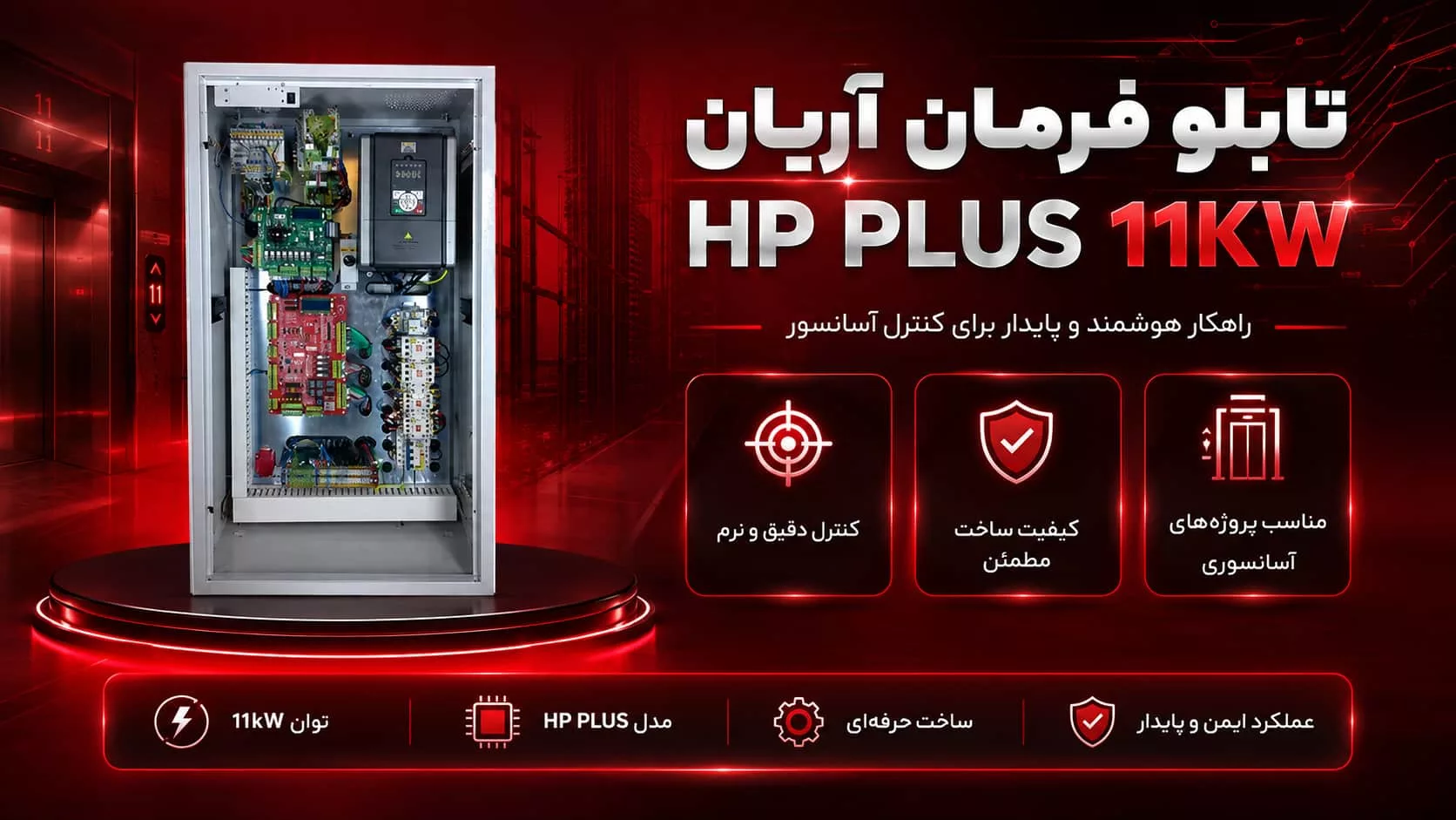 قیمت تابلو فرمان آریان HP PLUS 11KW